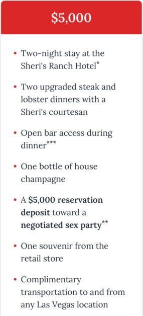 Sheri's Ranch $5,000 Sex Party